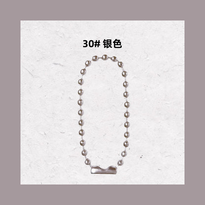 Multi Colored Iron Ball Chain Key Rings 10mm 12mm Length 100pcs 36