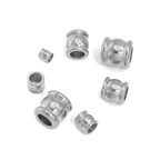 Stainless Steel Drum Metal Beads 4-10mm Large Hole 20pcs 6
