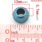Acrylic Spacer Beads 12mm Metallic Large Hole 200pcs 3