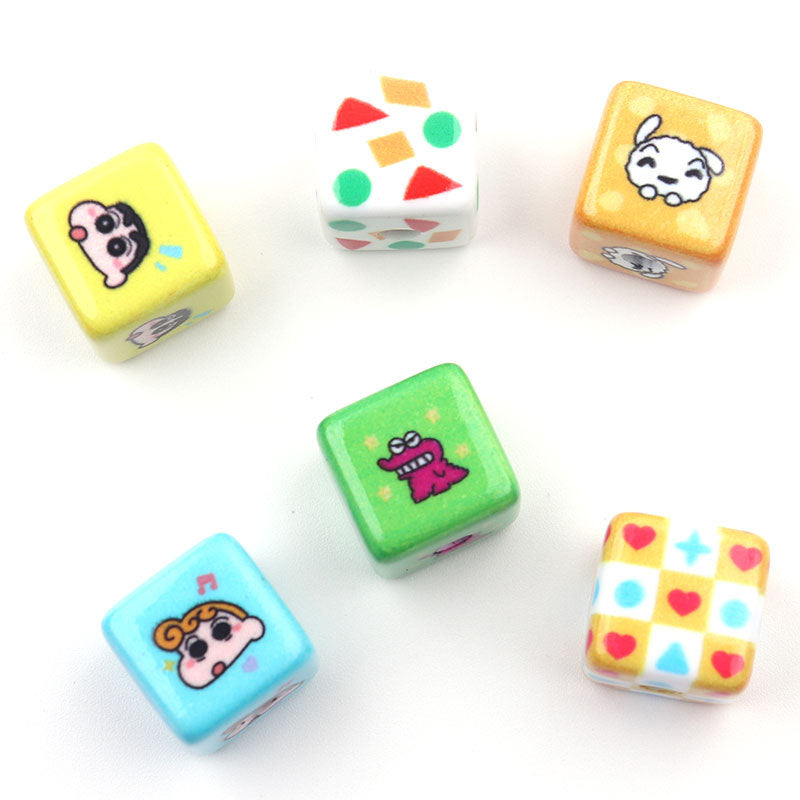 Painted Square Acrylic Beads 13mm Crayon Shin-Chan Printed 50pcs 6