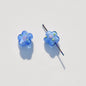 Lampwork Glass Beads Five Petal Flower Handmade Vintage 16mm 10pcs 9