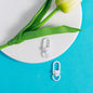 Enamel Heart Pattern Zinc Alloy Swivel Buckle Keychain Clasps 20pcs 10