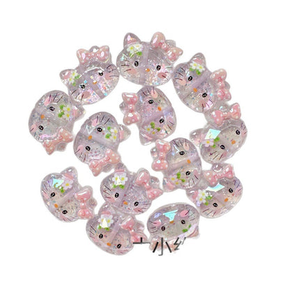 Iridescent Resin Beads Sanri Figures 5pcs Mixed Characters 5