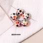 Japanese Vintage Showa Printed Resin Beads 10/12mm Glossy Floral 15pcs 11
