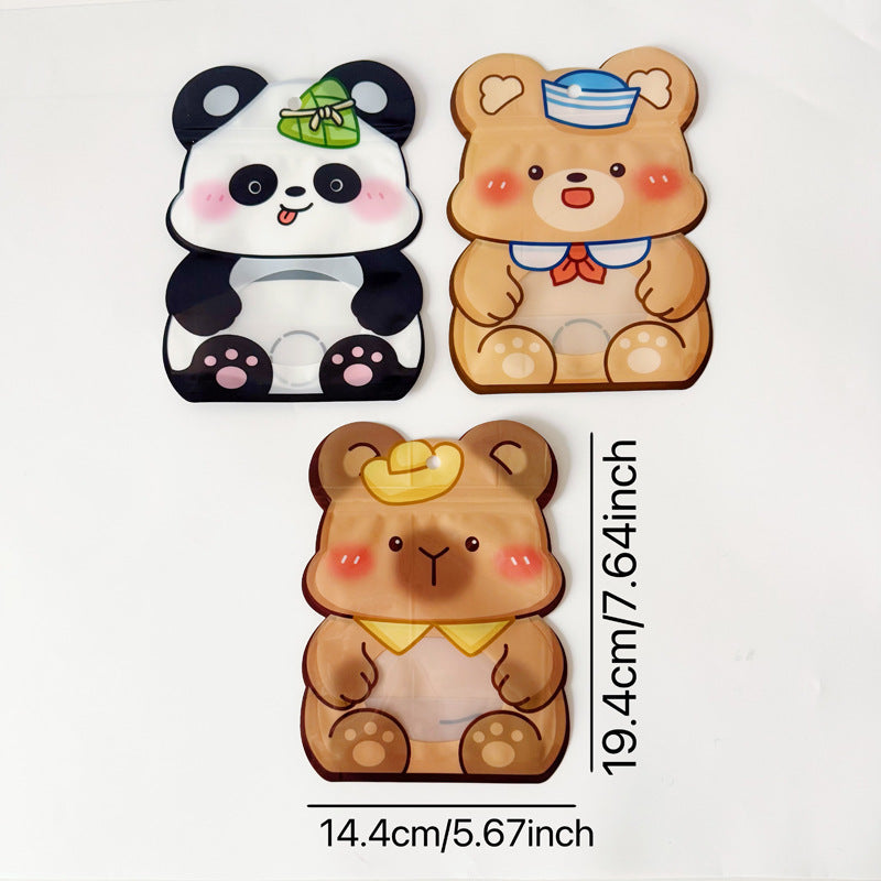 Animal Shaped Zip Lock Bags Plastic 19.4x14.4cm Top Seal 10pcs 5