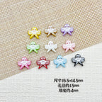 Baking Painted Poker Metal Beads 15mm Colorful Whimsical Design 10pcs 24
