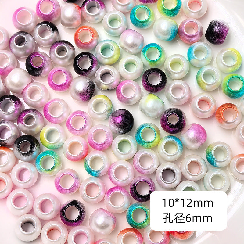 Gradient Pony Beads 12mm Large Hole Translucent Pastel 100pcs 4