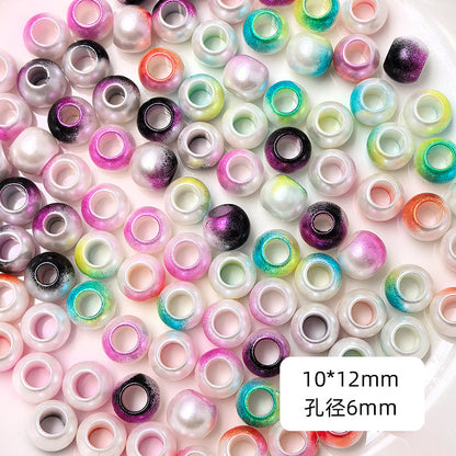 Gradient Pony Beads 12mm Large Hole Translucent Pastel 100pcs 4