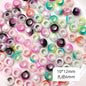 Gradient Pony Beads 12mm Large Hole Translucent Pastel 100pcs 4