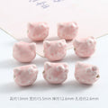 Hello KT Ceramic Beads 15mm Pastel Pink Blue Glossy 10pcs 6