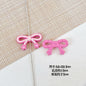 Bow and Star Metal Beads 34mm Painted Pastel Colors 5pcs 9