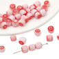 Glaze Millefiori Glass Beads 6mm Striped Colorful Glossy 10pcs 8