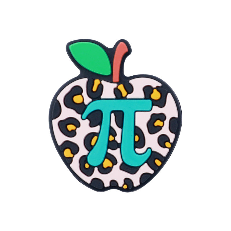 Silicone Focal Beads Apple Teacher School Stationery A Plus Teacher 20pcs 8