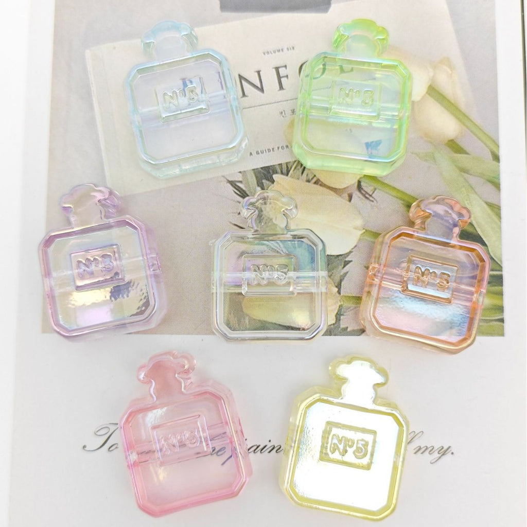 Painted Perfume Bottle Acrylic Beads 29mm Enamel Finish 50pcs 3