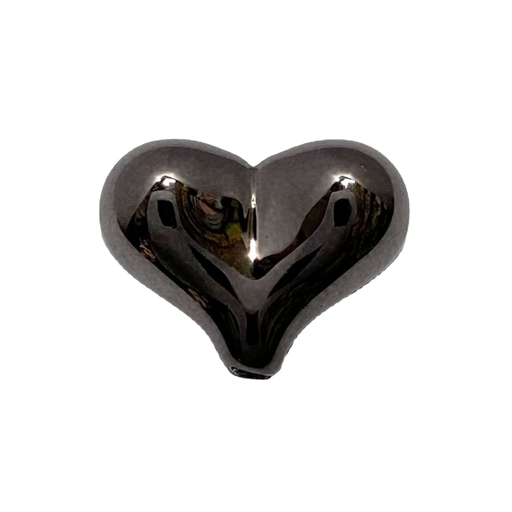 UV Plating Heart Acrylic Beads 22mm Metallic Colorful 20pcs 5