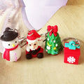 Silicone Christmas Snowman Keychain Colorful Holiday Charm 2