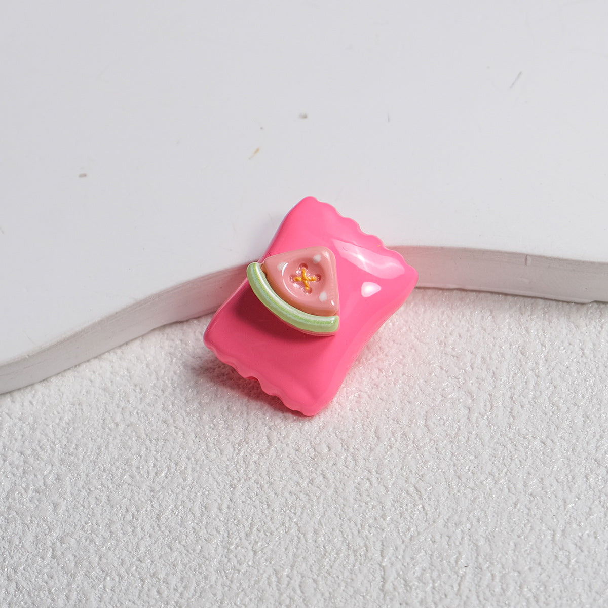 Fruit Snack Bag Acrylic Square Beads 23mm Glossy Detailed 10pcs 5