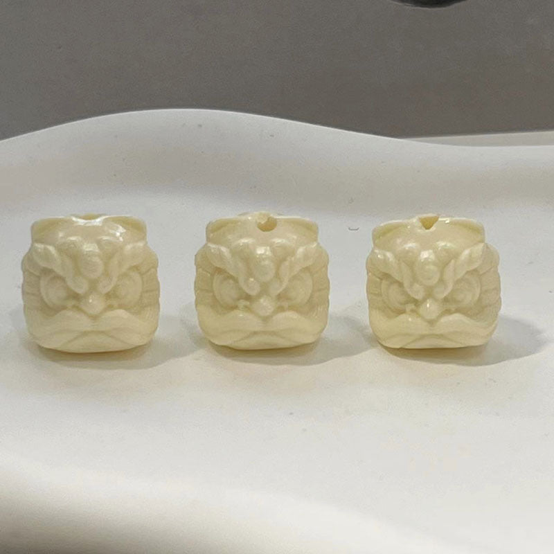 Glossy Dancing Lion Shaped Resin Beads 16mm 50pcs 3