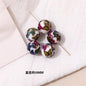 Japanese Vintage Showa Printed Resin Beads 10/12mm Glossy Floral 15pcs 13