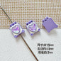 Square Teddy Bear and Luggage Metal Beads 12mm Colorful Painted 10pcs 9