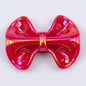 Plated Fat Bow Acrylic Beads 24mm Solid Glossy Color 100pcs 9