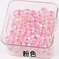 Iridescent Faceted Acrylic Beads 16mm Colorful Mixed 50pcs 7