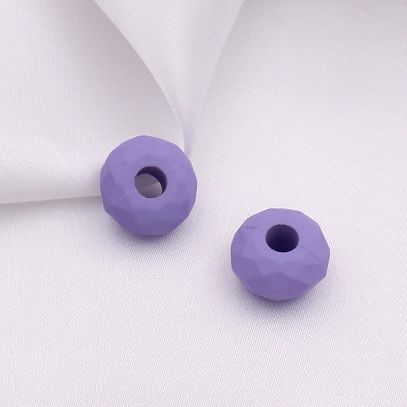 Acrylic Faceted Spacer Beads 14mm Rubberized Finish 40pcs 15