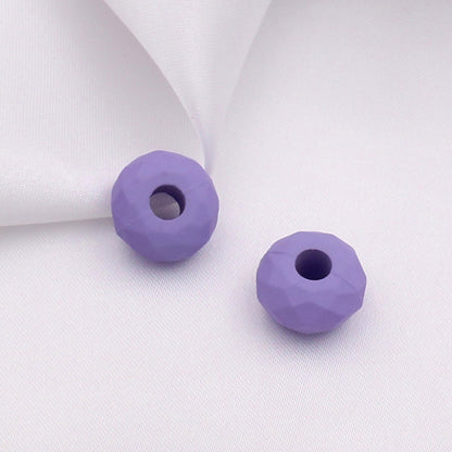 Acrylic Faceted Spacer Beads 14mm Rubberized Finish 40pcs 15