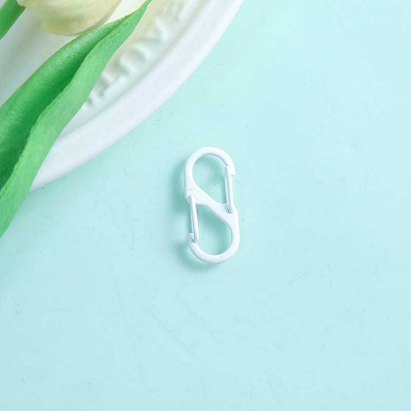 Alloy Double Headed Painted Clasps 3cm Metal Keychain Hardware 20pcs 17