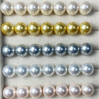 Imitation Pearl Glass Beads Round Lustrous Mixed Colors 4-16mm 100pcs
