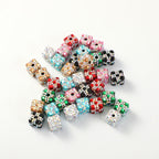 Polymer Clay Cube Rhinestone Beads 16mm Christmas Gift 30pcs