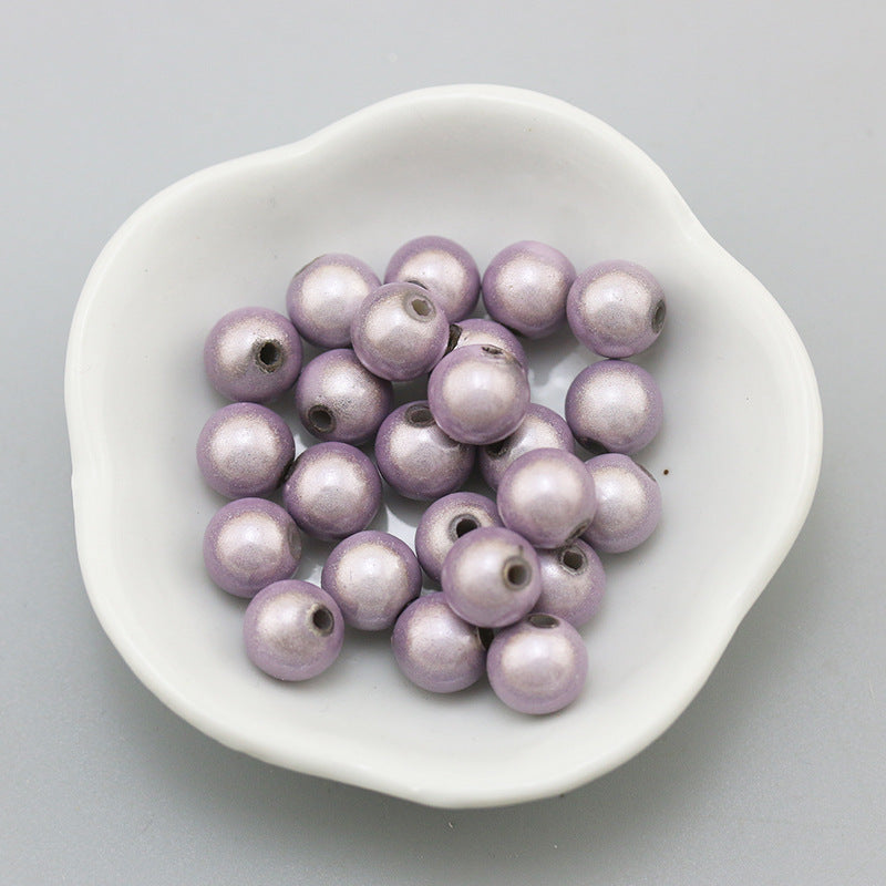Glossy Metallic Round Acrylic Beads 10mm Colorful Assorted 50pcs 19