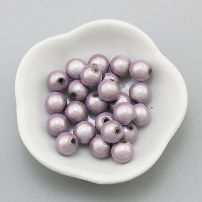 Glossy Metallic Round Acrylic Beads 10mm Colorful Assorted 50pcs 19