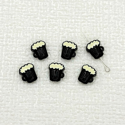 Beer Cup Metal Beads 11mm Hand Painted Enamel Alloy 10pcs 20