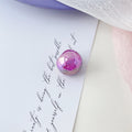 Plating Gradient Crackle Round Acrylic Beads 21mm Color Shift 50pcs 5