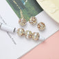 Round Rhinestone Beads 16mm Clustered Crystal Alloy 10pcs 11