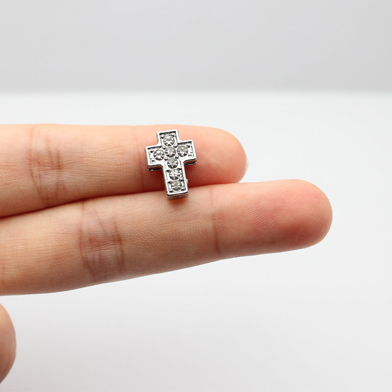 Chrome Alloy Rhinestone Beads Star Heart Crown Shapes 4pcs 11
