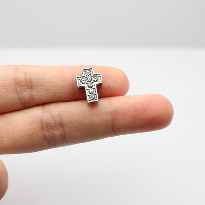 Chrome Alloy Rhinestone Beads Star Heart Crown Shapes 4pcs 11