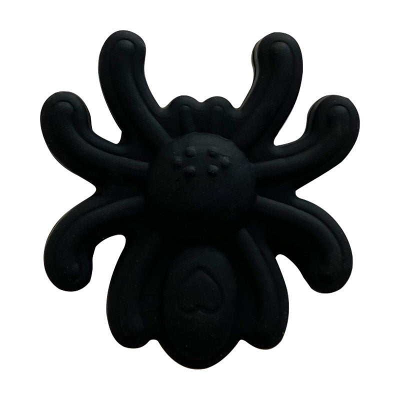 Silicone Focal Beads Spider Solid Color Smooth Texture 20pcs 9