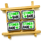 Silicone Focal Beads Stoner Babe Green Maple Leaves Hearts Stars 20pcs 3