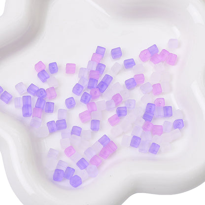 Frosted Sugar Seed Glass Beads 5mm Pastel Mixed Colors 100pcs 30