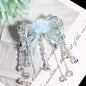 Fancy Tassel Rose Bow Acrylic Beads 40mm Rhinestone 3pcs 11