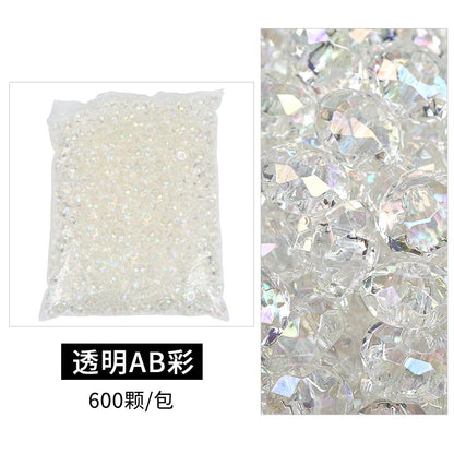 Acrylic Spacer Beads 14mm Candy Solid Color Large Hole 100pcs 14