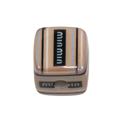 Striped Designer M Acrylic Square Beads 14mm 10pcs 22