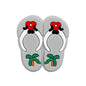 Silicone Focal Beads Slippers Palm Tree Red Bow Design 20pcs 6