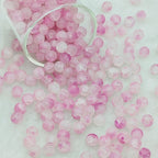 Frosted Round Glass Beads 6mm Colorful Speckled Matte Finish 50pcs 14