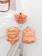 UV Plating Sucking Jelly Acrylic Beads 32mm Glossy Pastel Smile 50pcs 12