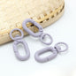 Rubberized Morandi Color Zinc Alloy Swivel Buckle Keychain Clasps 20pcs 3