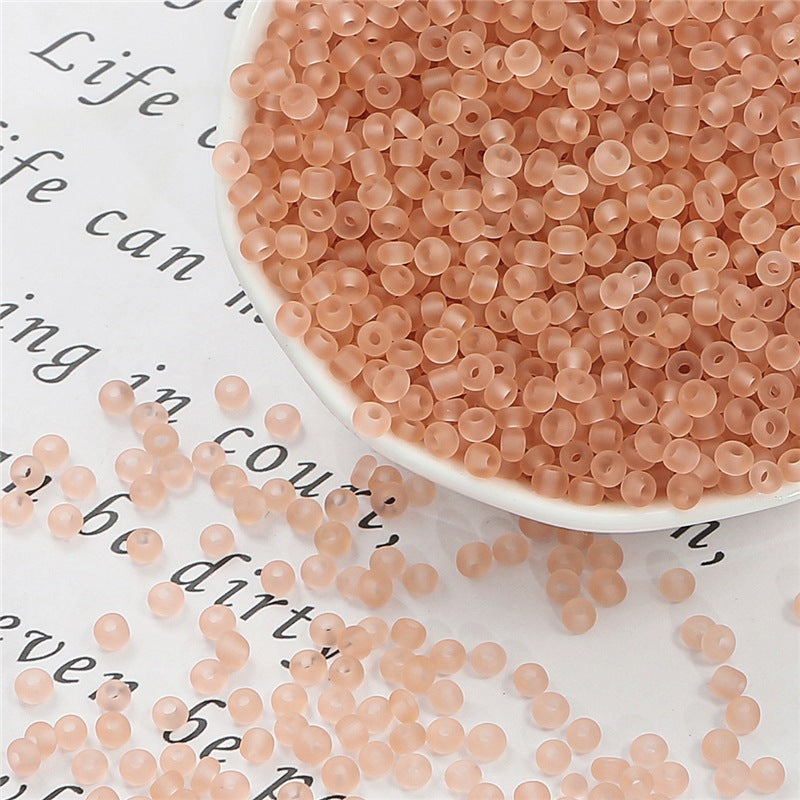 Frosted Transparent Seed Glass Beads 3mm Mixed Colors 1400pcs 23
