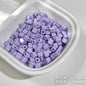 Painted Square Acrylic Beads 6mm 5mm Macaron Color Baking 30pcs 25